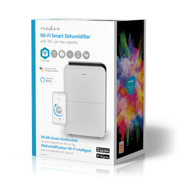 DEHU30WTW Smartlife luchtontvochtiger | wi-fi | 30 l/dag | ontvochtiging / continu / was drogen / ventilatie | Verpakking foto