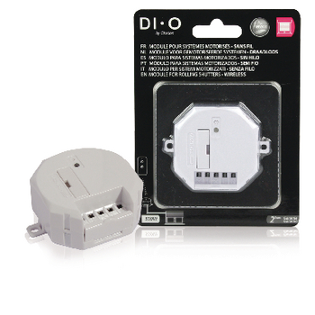 DIO-DOMO41 Smart home aansturingsmodule voor gemotoriseerde rolluiken 433 mhz Verpakking foto