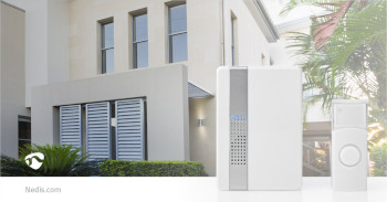 DOORB223CWT Draadloze deurbelset | netvoeding | 220 - 240 v ac 50 hz | 1x cr2032 | volume: 80 db | signaalbereik Product foto