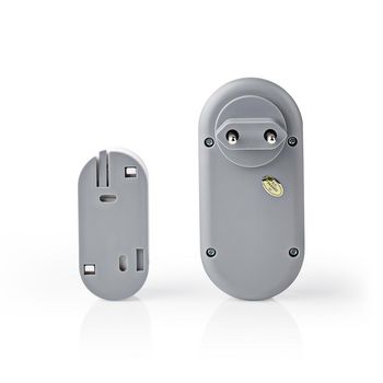 DOORB230CWT Draadloze deurbelset | netvoeding | 220 - 240 v ac 50 hz | 1x cr2032 | volume: 80 db | signaalbereik Product foto