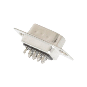DSC-009 Computer plug d-sub 9-pins male zilver In gebruik foto
