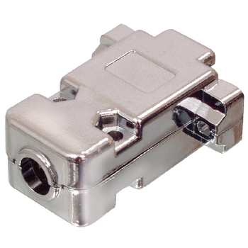 DSC-209M Computer plug d-sub 9-pins hood zilver