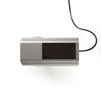 DUMCBS10SR Dummy beveiligingscamera | bullet | ip44 | batterij gevoed / solar powered | buiten | inclusief muur Product foto