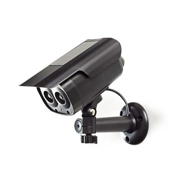 DUMCBS30BK Dummy beveiligingscamera | bullet | ip44 | batterij gevoed / solar powered | buiten | inclusief muur