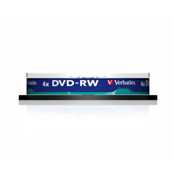 DVDVER00072B Dvd-rw 4x 4.7gb 10 pack spindel mat zilver Verpakking foto