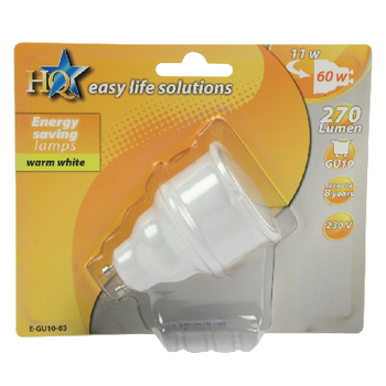 E-GU10-03 Spaarlamp mr16 gu10 11 w Verpakking foto