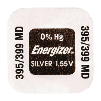 E395/399J1 Zilveroxide batterij sr57 | 1.55 v dc | 51 mah | 1-pak | horloge | zilver Verpakking foto