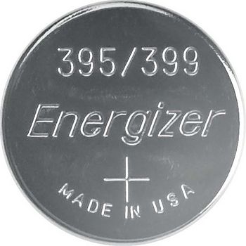 E395/399J1 Zilveroxide batterij sr57 | 1.55 v dc | 51 mah | 1-pak | horloge | zilver Product foto