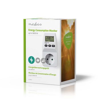 ECOM01 Energieverbruiksmeter | batterij gevoed / netvoeding | 16 a | accumulatief stroomverbruik (w) / amp& Verpakking foto