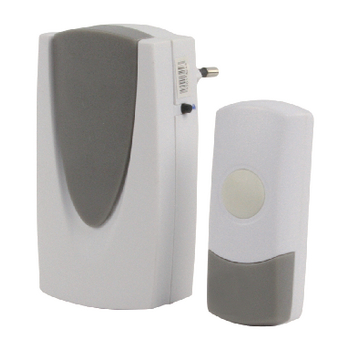 EL-WDB201 Plug-in draadloze deurbel set 220v wit/grijs Product foto