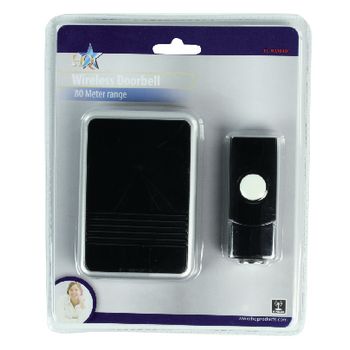 EL-WDB401 Draadloze deurbel set batterijgevoed zwart Verpakking foto