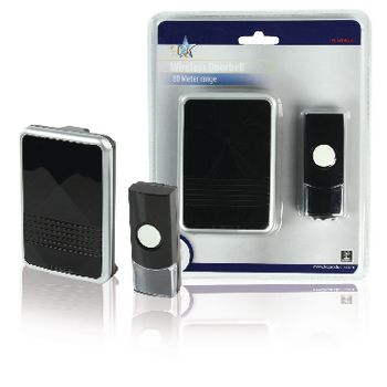 EL-WDB401 Draadloze deurbel set batterijgevoed zwart