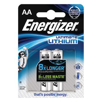 ENLITHIUMAAP2 Lithium batterij aa | 1.5 v dc | 3000 mah | 2-blister | zilver