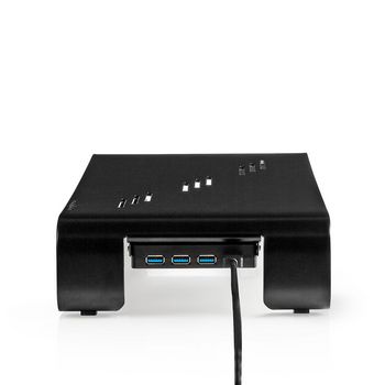 ERGOMFSU3400BK Monitorstandaard | ergonomie: yes | maximaal draagvermogen: 18 kg | universeel | usb hub | verstelba Product foto