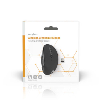 ERGOMSWS100BK Muis | draadloos | 800 / 1000 / 1600 dpi | instelbare dpi | aantal knoppen: 6 | rechtshandig Verpakking foto