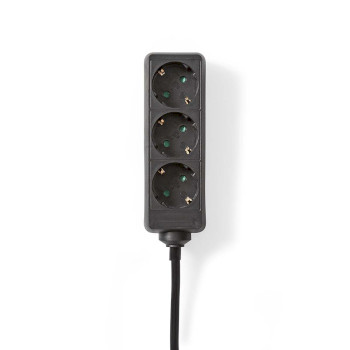ESOC350F1BK Stekkerdoos | randaarde stekker / type f (cee 7/7) | 3-wegs | 5.00 m | 3680 w | 16 a | soort aarding