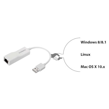 EU-4208 Usb 2.0 fast ethernet-adapter 10/100 mbit wit Product foto