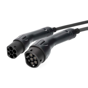 EVCA11KWBK50 Kabel voor elektrische voertuigen | cable type 2 | 16 a | 11000 w | 3-fasen | 5.00 m | zwart | gift  Product foto