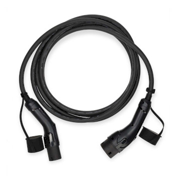 EVCA22KWBK50 Kabel voor elektrische voertuigen | cable type 2 | 32 a | 22000 w | 3-fasen | 5.00 m | zwart | gift  Product foto