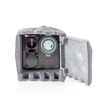 EXGS40 Stekkerdoos | 2x stopcontact | 2,00 m grijs | 2x schuko Product foto
