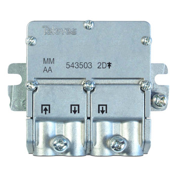 F3155435 Satelliet splitter f-connector 4.4 db / 5-2400 mhz - 2 uitgangen