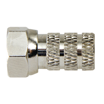 F4331113 F-connector female / male zilver