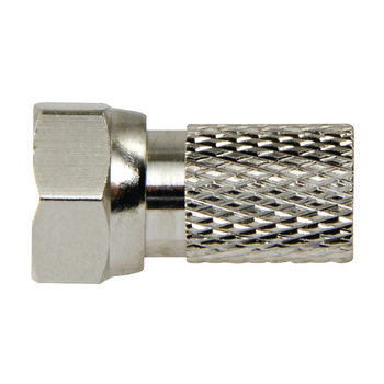 F4331114 F-connector 2.5 mm male zilver/zilver