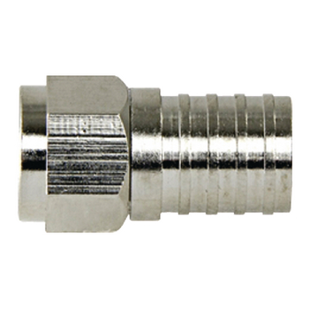 F4334211 F-connector 4.8 mm female / male metaal zilver