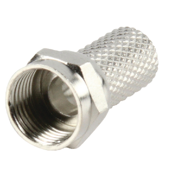 FC-010 F-connector 6.4 mm male zilver