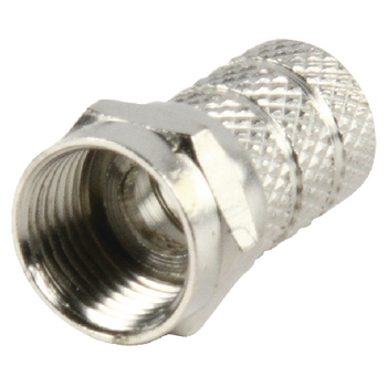 FC-013 F-connector 8.0 mm male metaal zilver