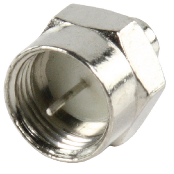 FC-021 F-connector male metaal zilver