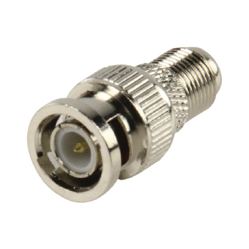 FC-022PROF Coax-adapter f bnc male - f-connector female zilver