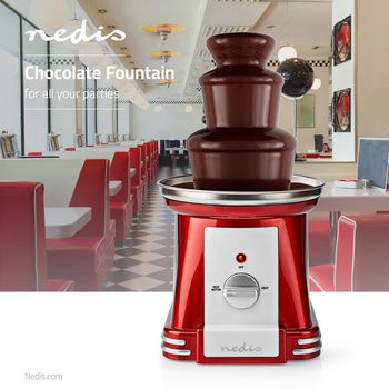 FCCF100FRD Chocolade fountain | 90 w | rood / wit Product foto