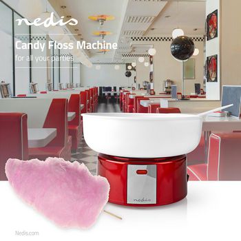 FCCM100FRD Suikerspinmachine | 500 w | rood / wit Product foto
