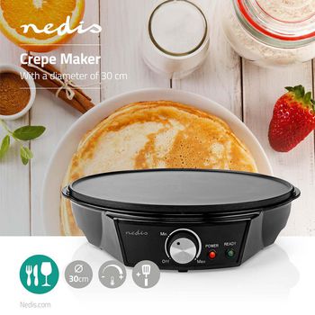 FCCM120FBK30 Crêpemaker | diameter: 300 mm | 1200 w | anti-aanbak laag | temperatuurinstelling | indicatiela Product foto