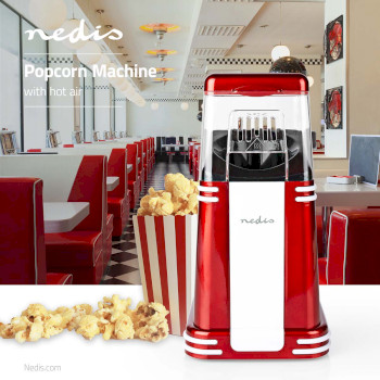 FCPC100RD Popcornmachine | 1200 w | 2 - 4 min | rood / wit Product foto