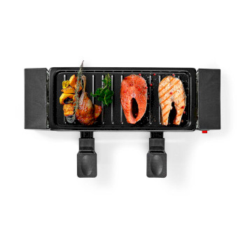 FCRA210FBK2 Gourmet / raclette | grill | 2 personen | spatel | anti-aanbak laag | rechthoek Product foto