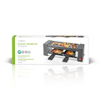 FCRA210FBK2 Gourmet / raclette | grill | 2 personen | spatel | anti-aanbak laag | rechthoek  foto