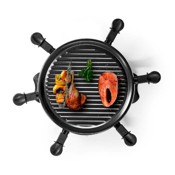 FCRA210FBK6 Gourmet / raclette | grill | 6 personen | spatel | anti-aanbak laag | rond Product foto