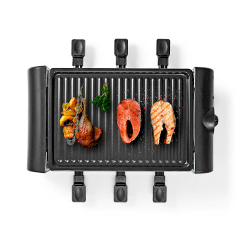 FCRA220FBK6 Gourmet / raclette | grill | 6 personen | spatel | temperatuurinstelling | anti-aanbak laag | rechth Product foto