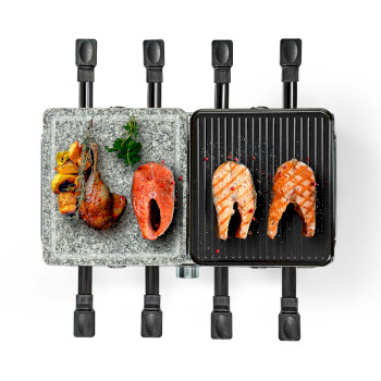 FCRA300FBK8 Gourmet / raclette | grill / steen | 8 personen | spatel | temperatuurinstelling | anti-aanbak laag  Product foto