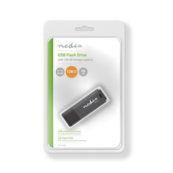 FDRIU3128BK Flash drive | 128 gb | usb type-a | leessnelheid: 80 mb/s | schrijfsnelheid: 10 mb/s Verpakking foto