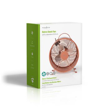 FNCL10PK20 Tafelventilator | netvoeding | diameter: 250 mm | 20 w | 2 snelheden | oud roze Verpakking foto