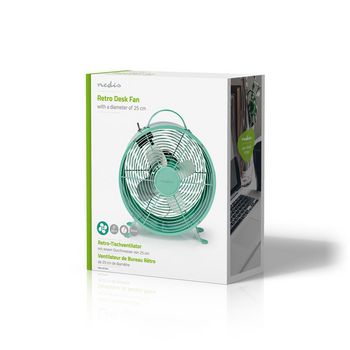 FNCL10TQ20 Tafelventilator | netvoeding | diameter: 250 mm | 20 w | 2 snelheden | turquoise Verpakking foto