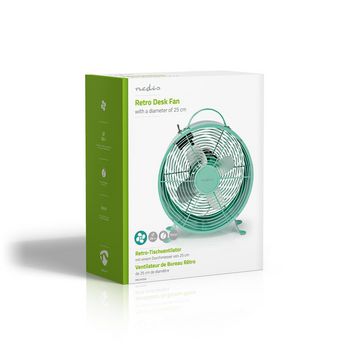 FNCL10TQ20 Tafelventilator | netvoeding | diameter: 250 mm | 20 w | 2 snelheden | turquoise Verpakking foto