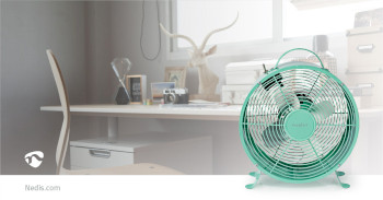 FNCL10TQ20 Tafelventilator | netvoeding | diameter: 250 mm | 20 w | 2 snelheden | turquoise Product foto