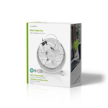 FNCL10WT20 Tafelventilator | netvoeding | diameter: 250 mm | 20 w | 2 snelheden | wit Verpakking foto