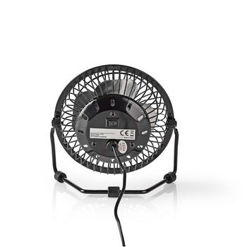 FNDK1BK10 Tafelventilator | usb gevoed | diameter: 100 mm | 3 w | 1 snelheid | zwart Product foto