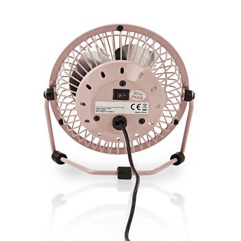 FNDK1PI10 Tafelventilator | usb gevoed | diameter: 100 mm | 3 w | 1 snelheid | roze Product foto
