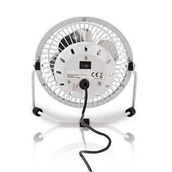 FNDK1WT10 Tafelventilator | usb gevoed | diameter: 100 mm | 3 w | 1 snelheid | wit Product foto